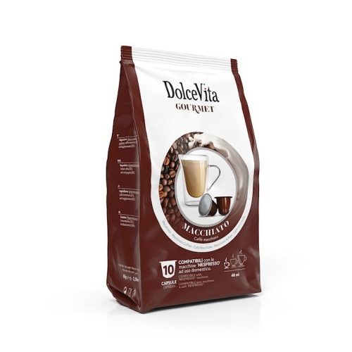 10 darab kapszula Dolce Vita Macchiato ízű Nespresso kompatibilis – Nespresso kompatibilis kávékapszula