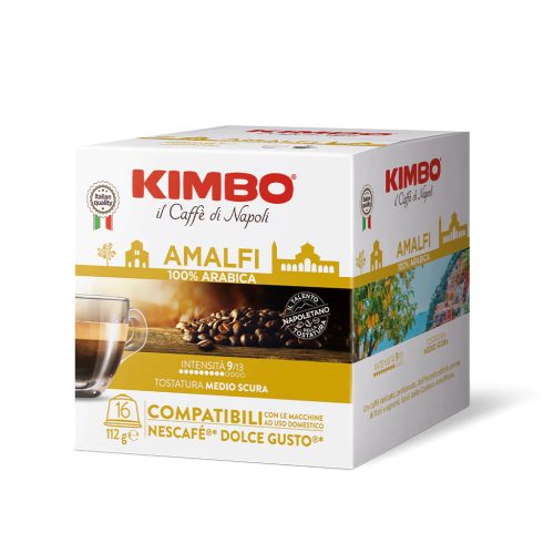 16 pieces Caffè Kimbo Amalfi 100% Arabica DOLCE GUSTO compatible coffee capsule