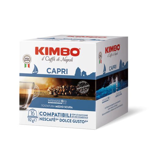 16 pieces Caffè Kimbo Capri DOLCE GUSTO compatible coffee capsule