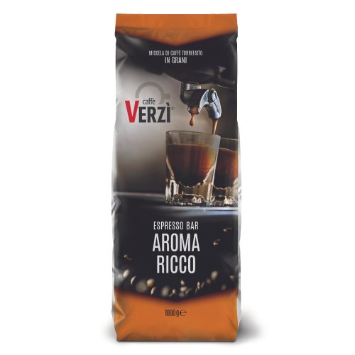 1 kg Caffé VERZI Espresso Bar AROMA RICCO ganze Kaffeebohnen Mischung