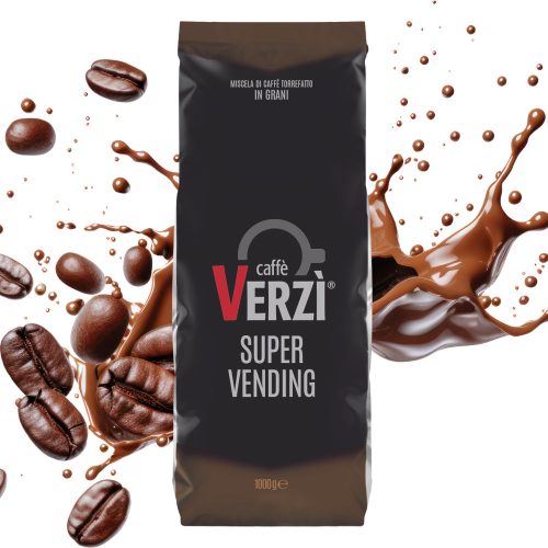 1 kg Caffé VERZI SUPER VENDING szemes kávékeverék – szemes kávé