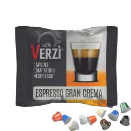 1 db Caffè Verzì ESPRESSO GRAN CREMA Nespresso kompatibilis kávékapszula – Nespresso kompatibilis kávékapszula