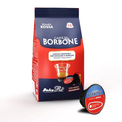 15 db Caffè Borbone Miscela Rossa DOLCE GUSTO kompatibilis kávékapszula